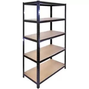 Monster Racking 90 x 45 x 180cm Garage / Warehouse Shelving Unit / Racking Bay, Black Boltless Unit - Black