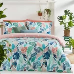 Furn Guava Tropical Duvet Cover Set (King) (Multicoloured)