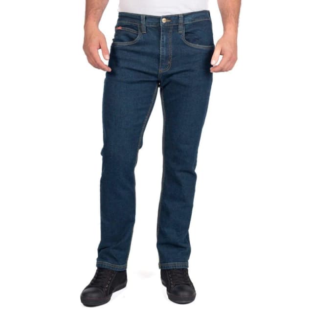 Lee Cooper Workwear Lee Cooper Workwear Men Straight Leg Stretch Denim Jeans in Navy Size: 32R Navy 32R Male 5050217228181