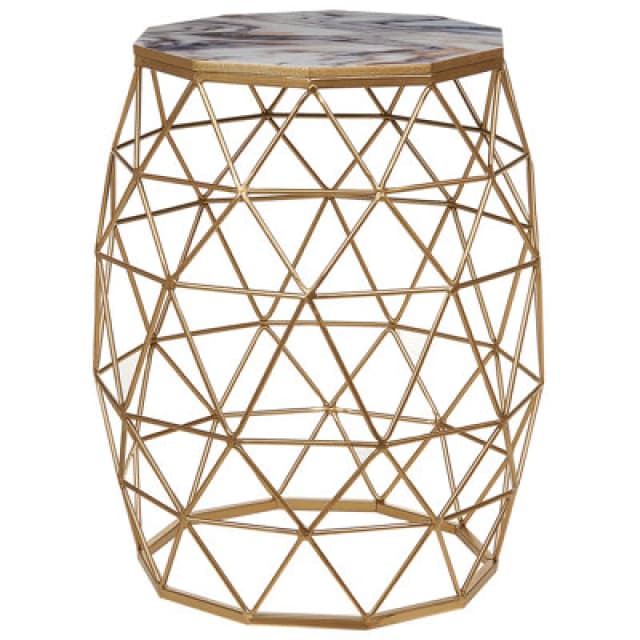 Beliani Side Table Halsey Gold