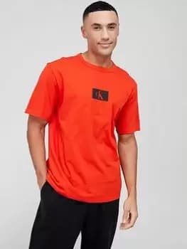Calvin Klein Lounge T-Shirt - Bright Orange, Bright Orange, Size L, Men
