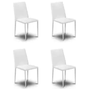 Julian Bowen Set Of 4 Jazz Chairs White