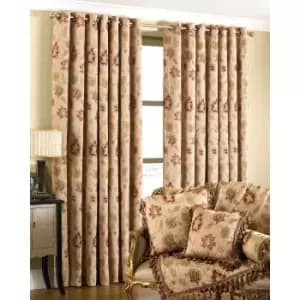 Riva Home Zurich Ringtop Curtains (90x90 (229x229cm)) (Champagne)