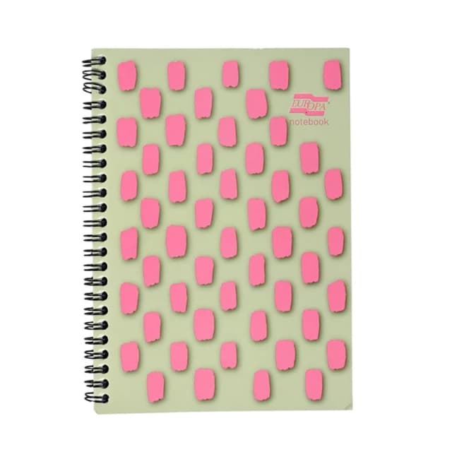 Europa Splash A5 Notepad Wirebound 160 Pages 80gsm FSC Paper Ruled Punched 4 Holes Purple (Pack 3) - EU1504Z