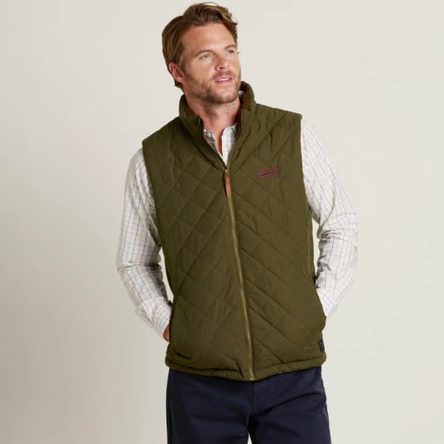 Brakeburn Diamond Quilt Gilet Brown