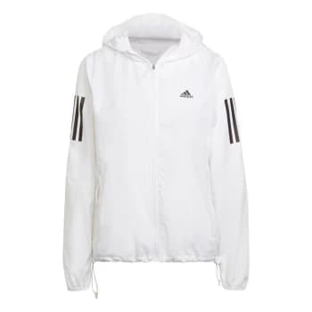 adidas Own the Run Hooded Running Windbreaker Womens - White