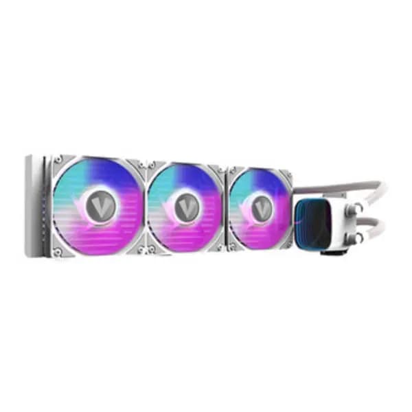 Vida Aquilo 360mm ARGB Liquid CPU Cooler 3x ARGB PWM Fans Infinity Mirror RGB Pump Head White