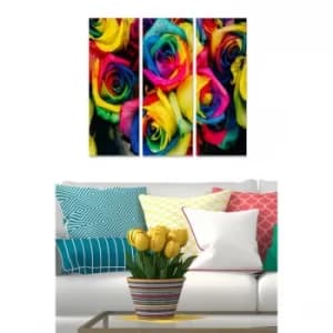 MDF828945 Multicolor Decorative MDF Painting (3 Pieces)