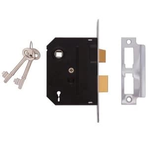 Union 2295 2 Lever Mortice Sashlock Chrome Finish 63mm 2.5" Visi