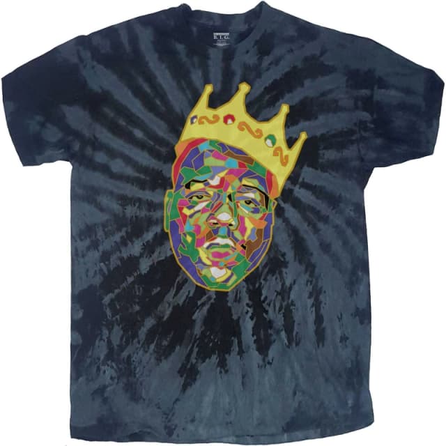Biggie Smalls Biggie Smalls Men Crown T-Shirt in Blue Size: X-Large Blue XL Male 5063300279465