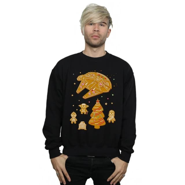 Star Wars Star Wars Men Gingerbread Rebels Sweatshirt in Black Size: Small Black S Male 5059400521276