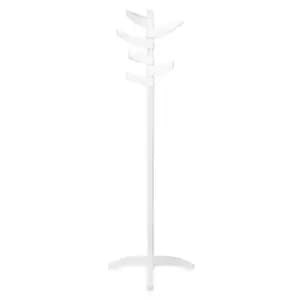Premier Housewares Solid Hook Coat Stand - White Steel