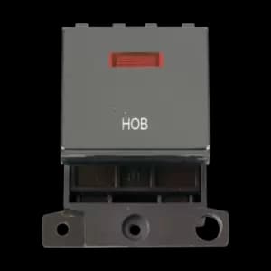 Click Scolmore MiniGrid 20A Double-Pole Ingot & Neon Hob Switch Black Nickel - MD023BN-HB