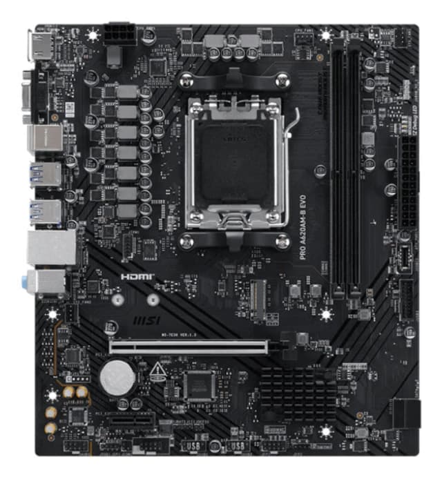 MSI PRO A620AM-B EVO - AMD A620 Mainboard - Sockel AM5 - mATX - DDR5
