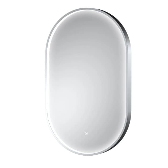 Balterley Oval Inset Framed LED Touch Sensor Mirror - 800 x 500mm - Chrome Silver