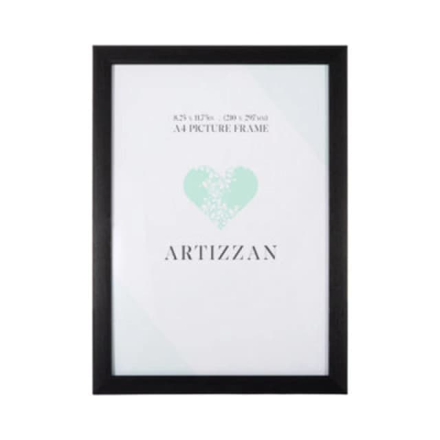 Happy Homewares Modern And Chic Black Veneer Wood Effect A4 Certificate Frame For Wall Or Table