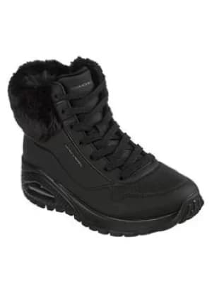 Skechers Uno Rugged Fall Air Ankle Boots, Black, Size 5, Women