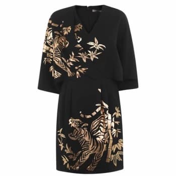 Biba Tiger Foil Dress - Black
