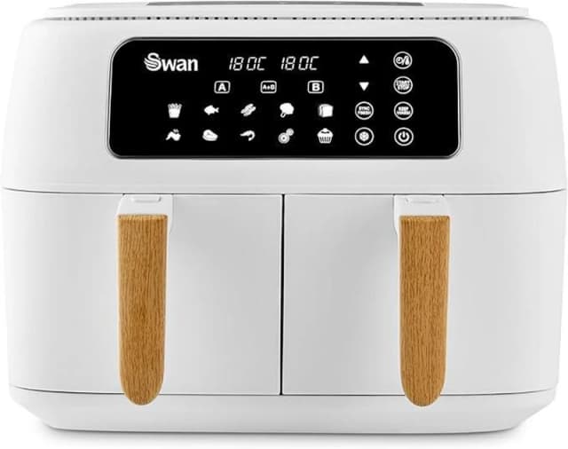 Swan Nordic SD10410WHT Dual Air Fryer - White 5055322562540