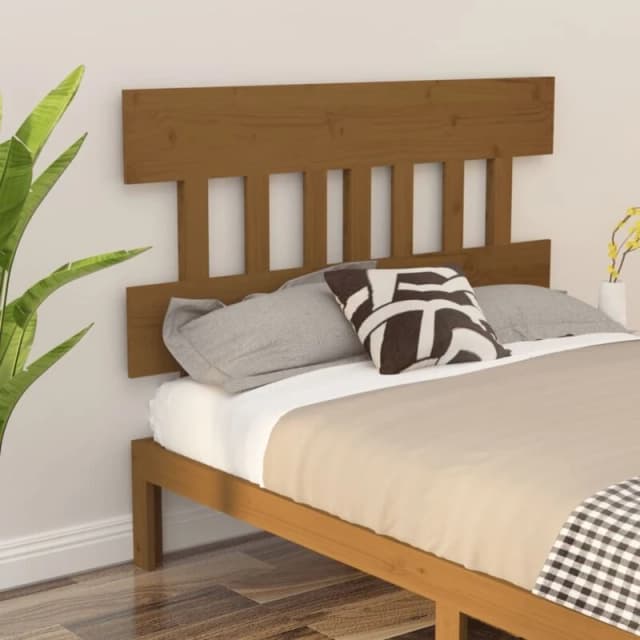 VIDAXL Bed Headboard Honey Brown 138.5x3x81cm Solid Wood Pine Vidaxl 8720287009993
