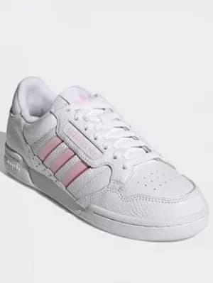 adidas Originals Continental 80 Stripes Shoes, White/Pink, Size 3.5, Women
