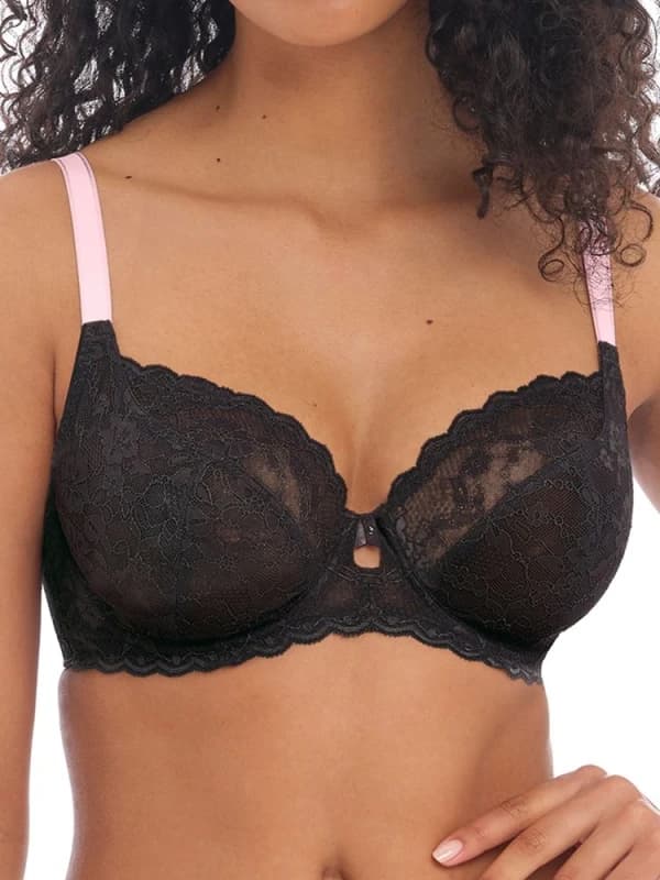 Freya Womens Offbeat Plunge Bra in Black Size: 32FF Black Female 32FF