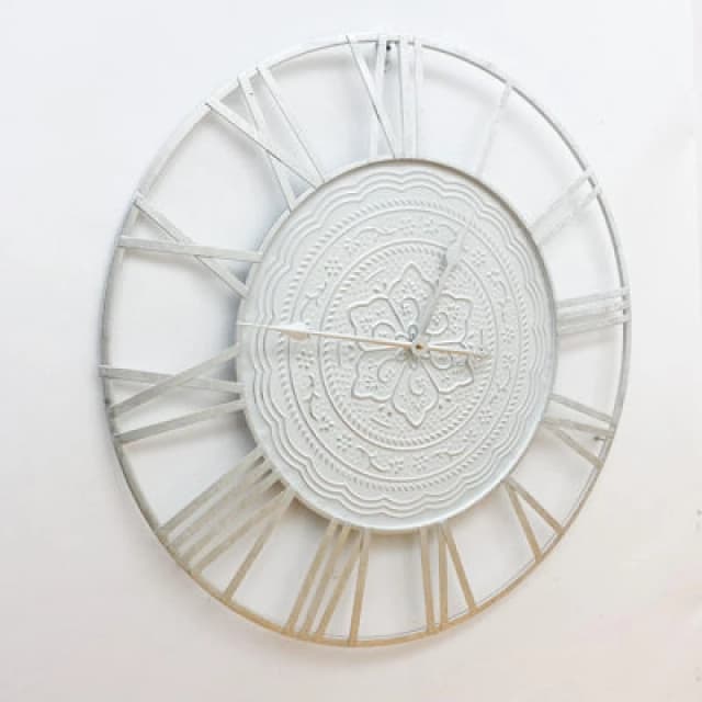Minster Round Wall Clock - L2 X W70 X H70 Cm - White