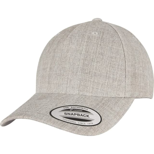 Yupoong Flexfit 5 Panel Snapback Cap in Grey Grey Unisex One Size