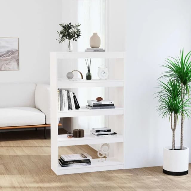 VIDAXL Vidaxl - Book Cabinet/Room Divider White 80x30x135.5cm Solid Wood Pine 8720286608944