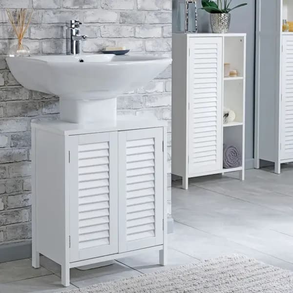 Lloyd Pascal Louvre Under Basin Unit, White