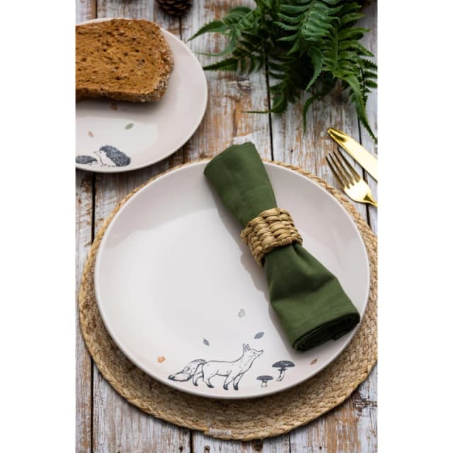 PRICE & KENSINGTON Set of 4 Woodland Dinner Plates Multi-Coloured ONE SIZE