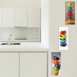BME014 Multicolor Decorative Framed MDF Painting (3 Pieces)