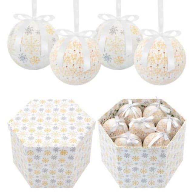 Christmas Workshop 14pc Frost Decoupage Bauble