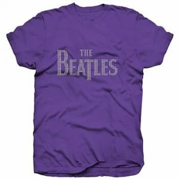 The Beatles - Drop T Logo Womens Small T-Shirt - Purple