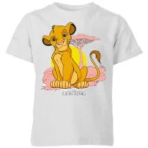 Disney Lion King Simba Pastel Kids T-Shirt - Grey - 11-12 Years