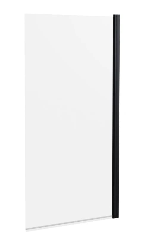 Balterley 6mm Toughened Safety Glass Straight Reversible Bath Screen Black unisex