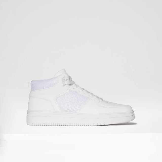 Threadbare 'Villa' Sport Panel High Top Trainers White
