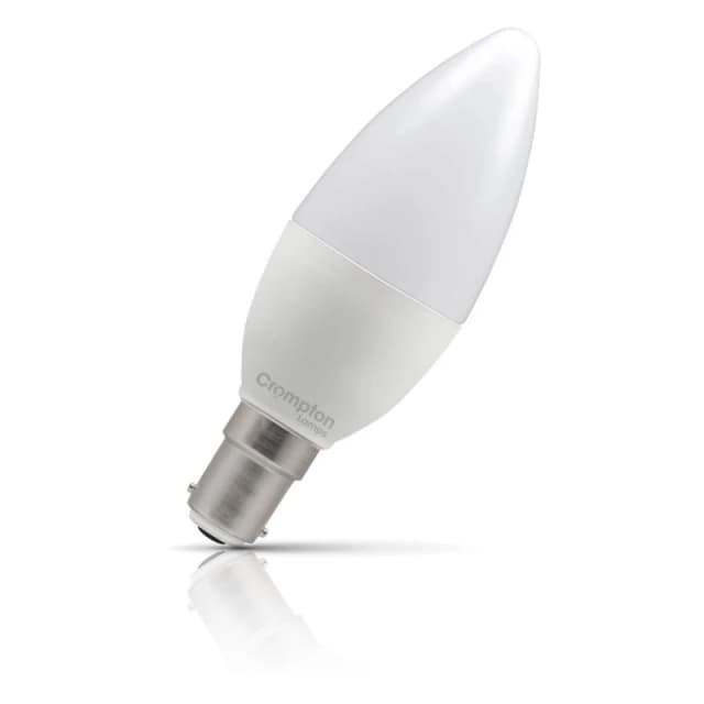 Crompton Lamps LED Candle 2.2W B15 Cool White Opal (25W Eqv)