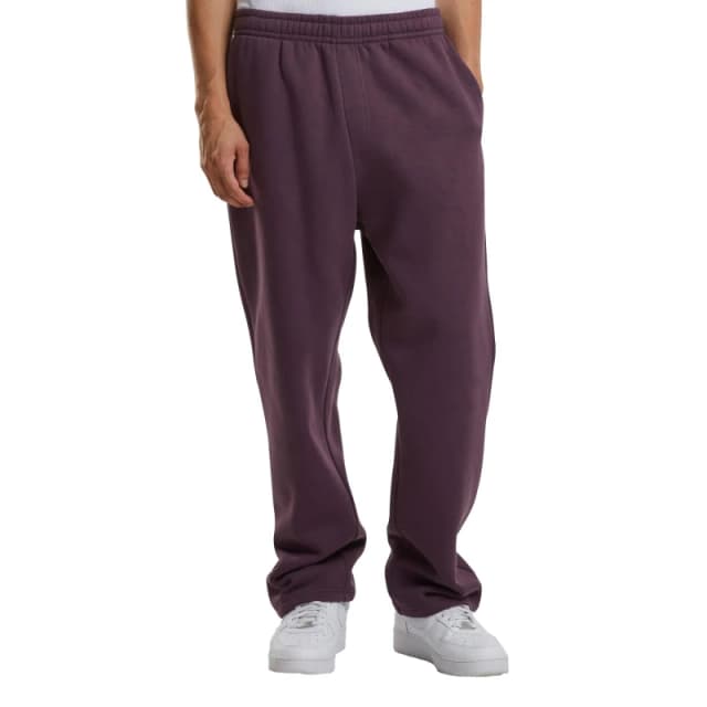 Build Your Brand Mens Fluffy Jogging Bottoms in Purple Size: Small Purple Male S