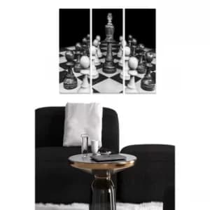 MDF2727443 Multicolor Decorative MDF Painting (3 Pieces)