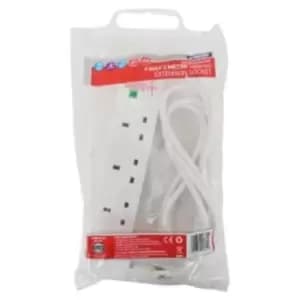 Surge Protection Extension Socket 4 Way 2mtr