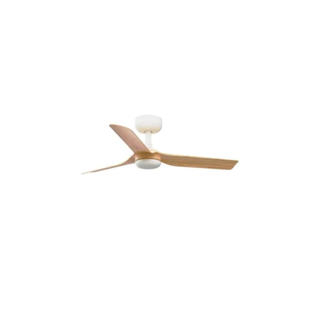 Netlighting Mini Punt Small White Light Wood DC Ceiling Fan 6 Speed White Unisex