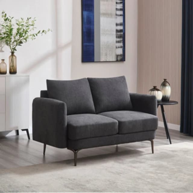 More4Homes Sofia 2 Seater Fabric Sofa Charcoal