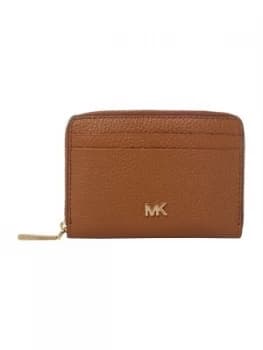 Michael Kors Money pieces zip around card case Tan