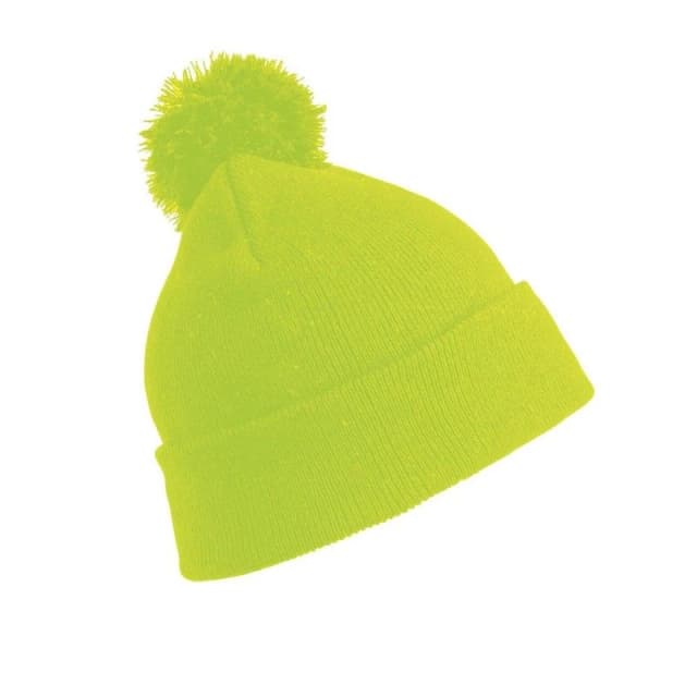 Result Pom Pom Beanie in Yellow Yellow Unisex One Size