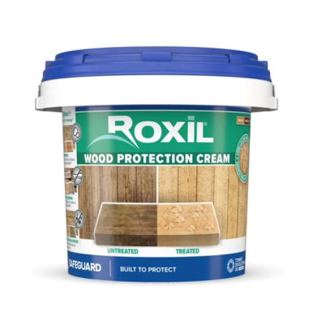 Roxil Wood Protection Cream (3L) - Wood Sealer, Waterproofing Clear Treatment And Preserver For Fence, Decking, Furniture, Shed