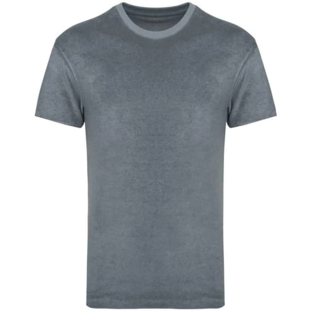 Native Spirit Mens Terry Towel T-Shirt in Mid Grey Size: XS Mid Grey Male XS