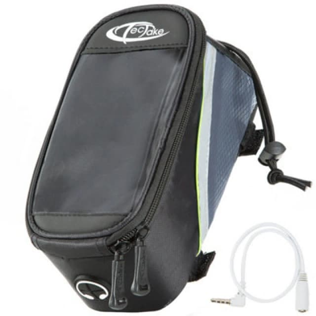 Tectake Phone Holder For Bike 20 X 9.5 X 10 Cm - Black/grey/green