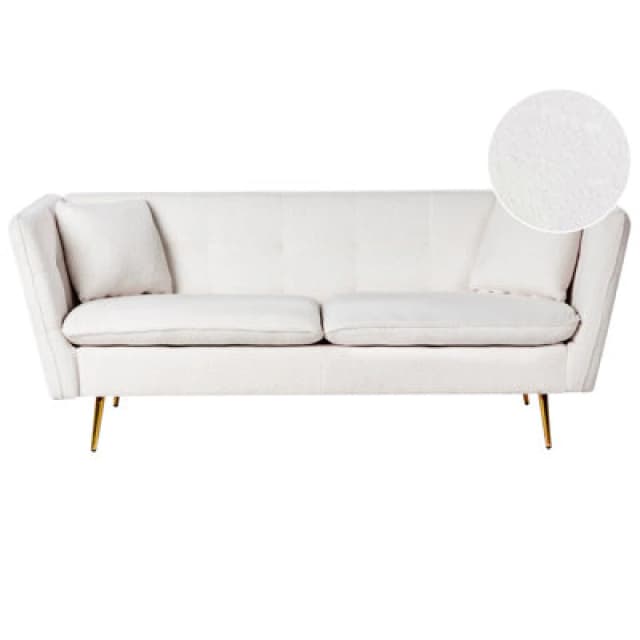 Beliani Sofa 3 Seater Frederica Boucle Off-White