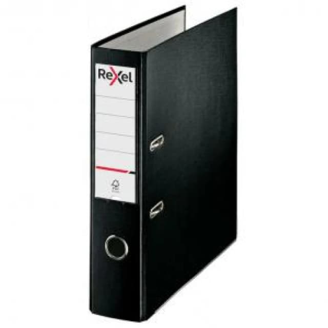 Rexel Lever Arch File Polypropylene ECO A4 75mm Black Pack 10 EXR86913XX